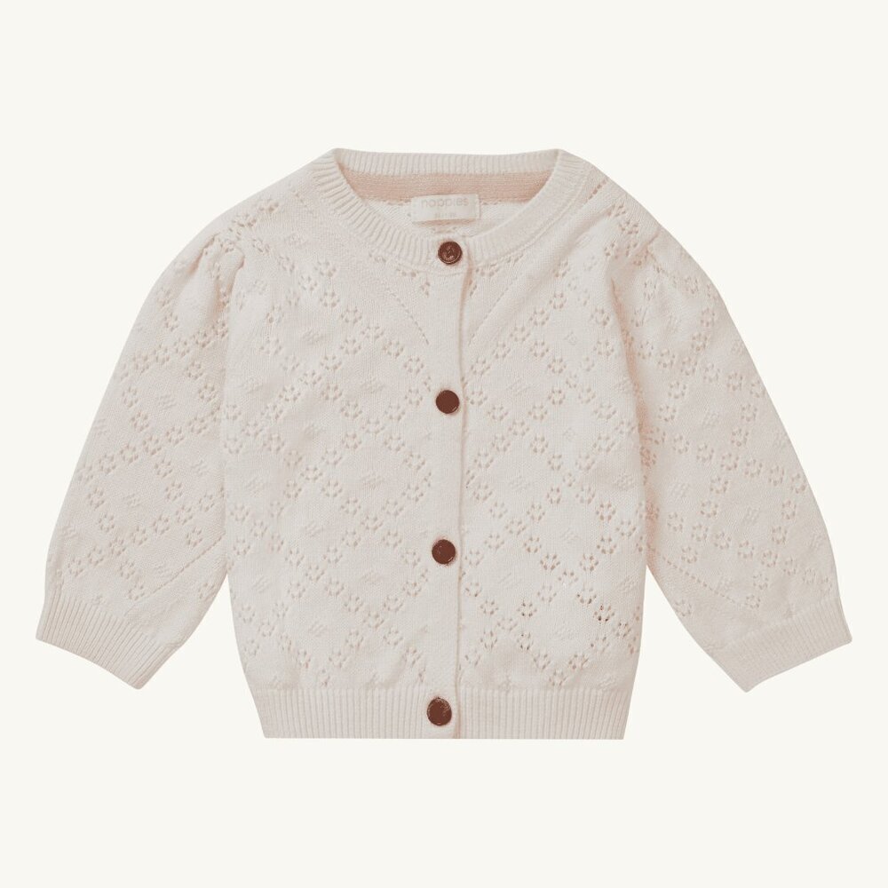 NWT - Beautiful pointelle cardigan, 100% organic coton​​​​